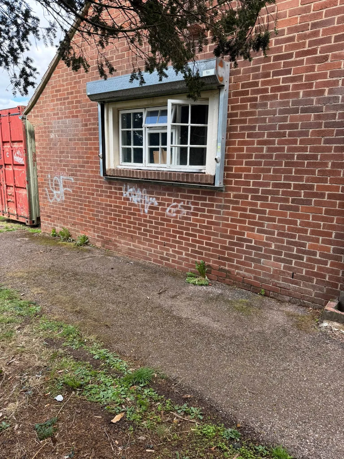 Outside space after household waste clearance