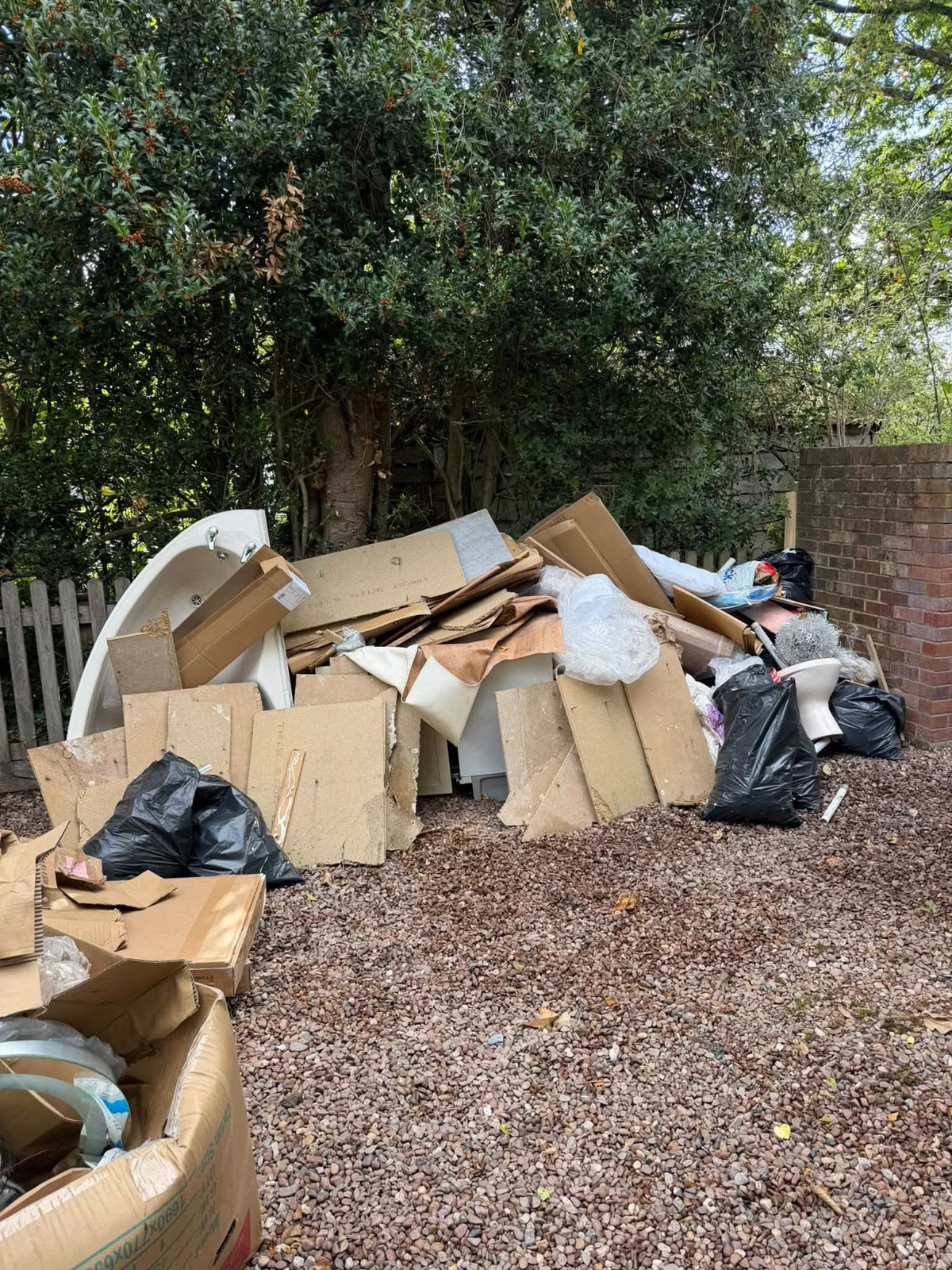Garden clearance before collection