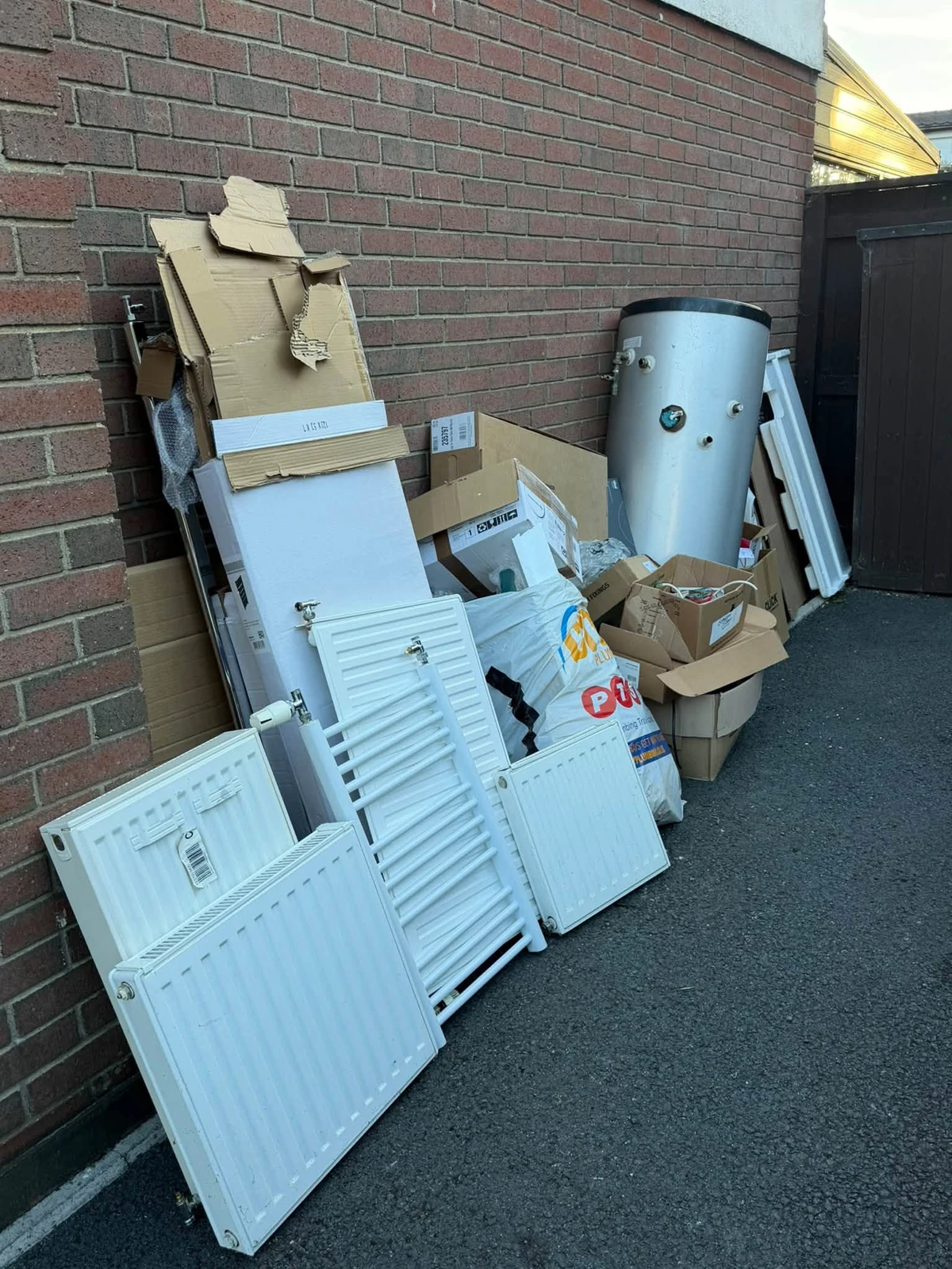Appliances and waste awaiting collection