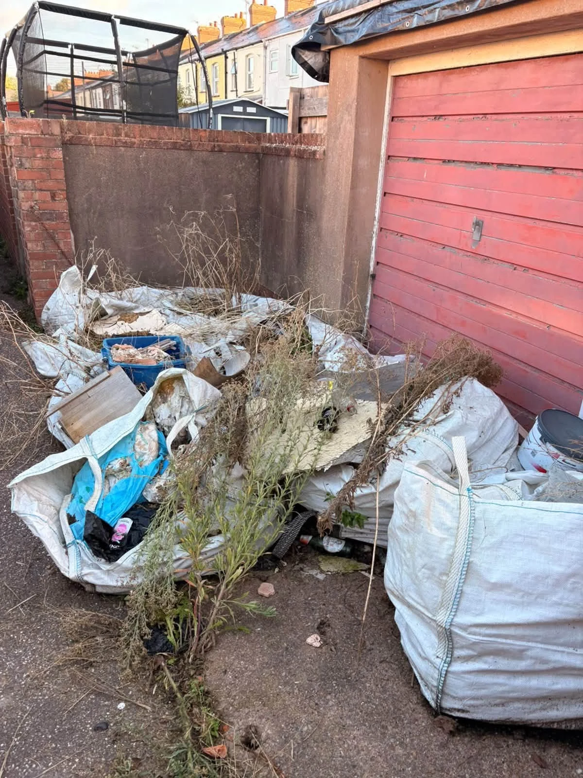 Garden rubbish removal before collection